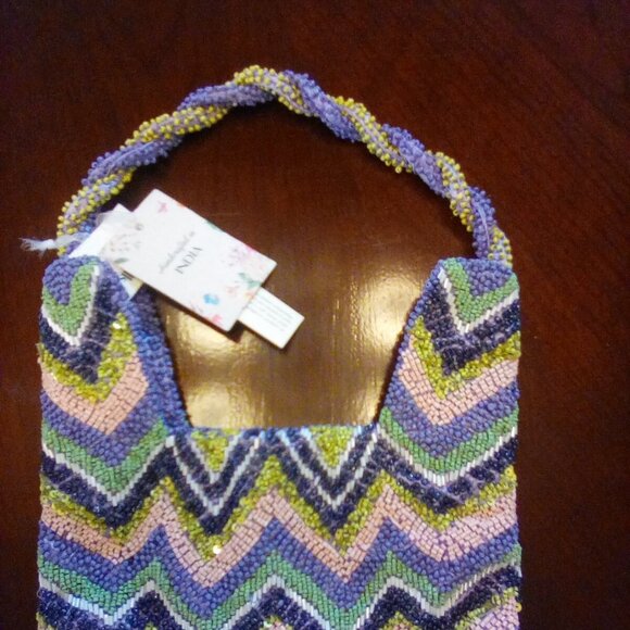 NWT beaded evening purse Handcrafted in India - Picture 5 of 5